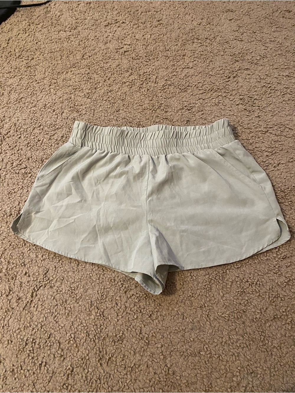 Hippie Rose Light Gray Athletic Pull-On Shorts